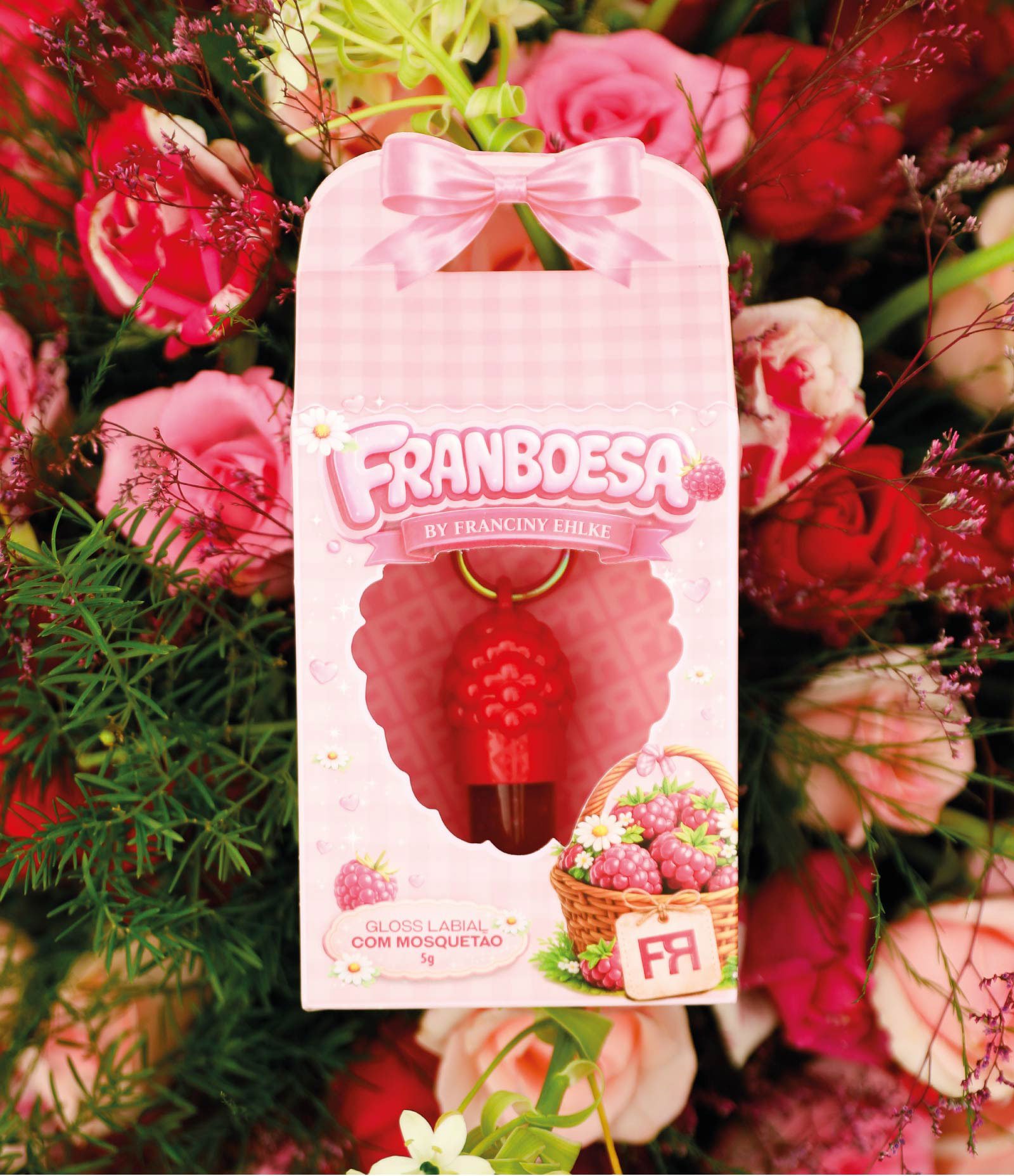 Gloss Labial Fran By Franciny Ehlke com Mosquetão Fran Boesa Vermelho 6