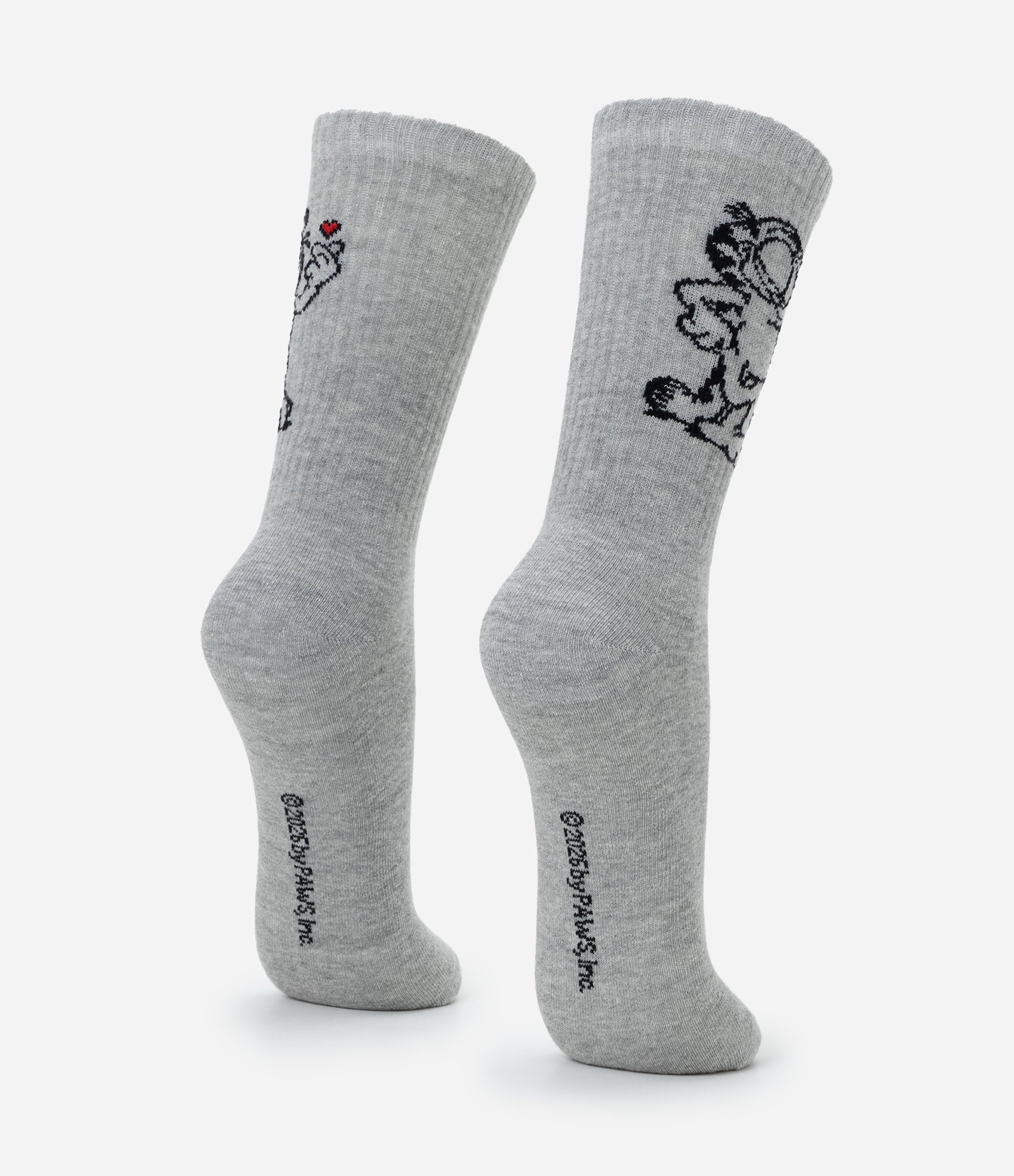 Meia em Algodão com Estampa do Garfield Cinza 3