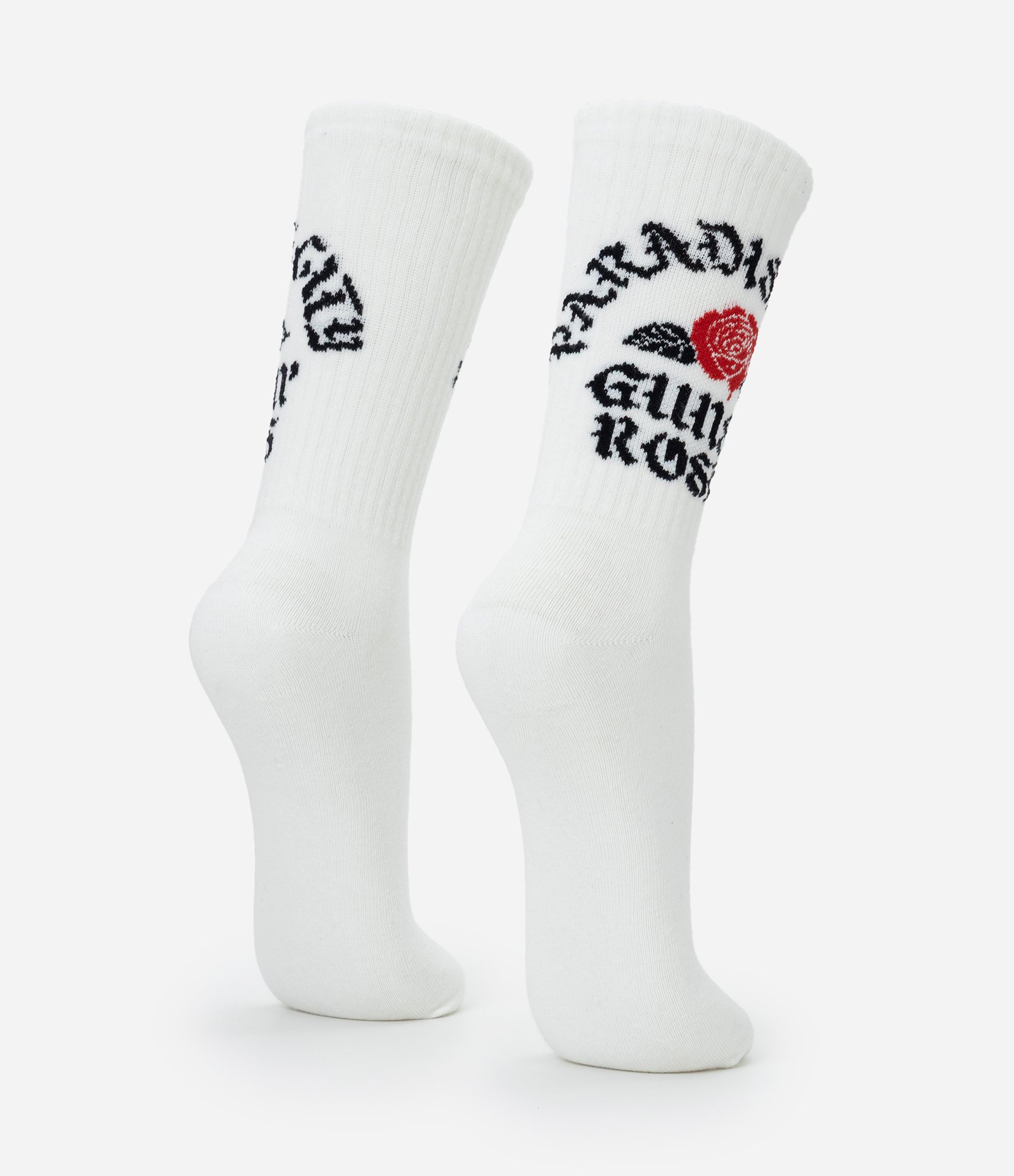 Meia Cano Longo em Algodão com Estampa do Guns Branco 3