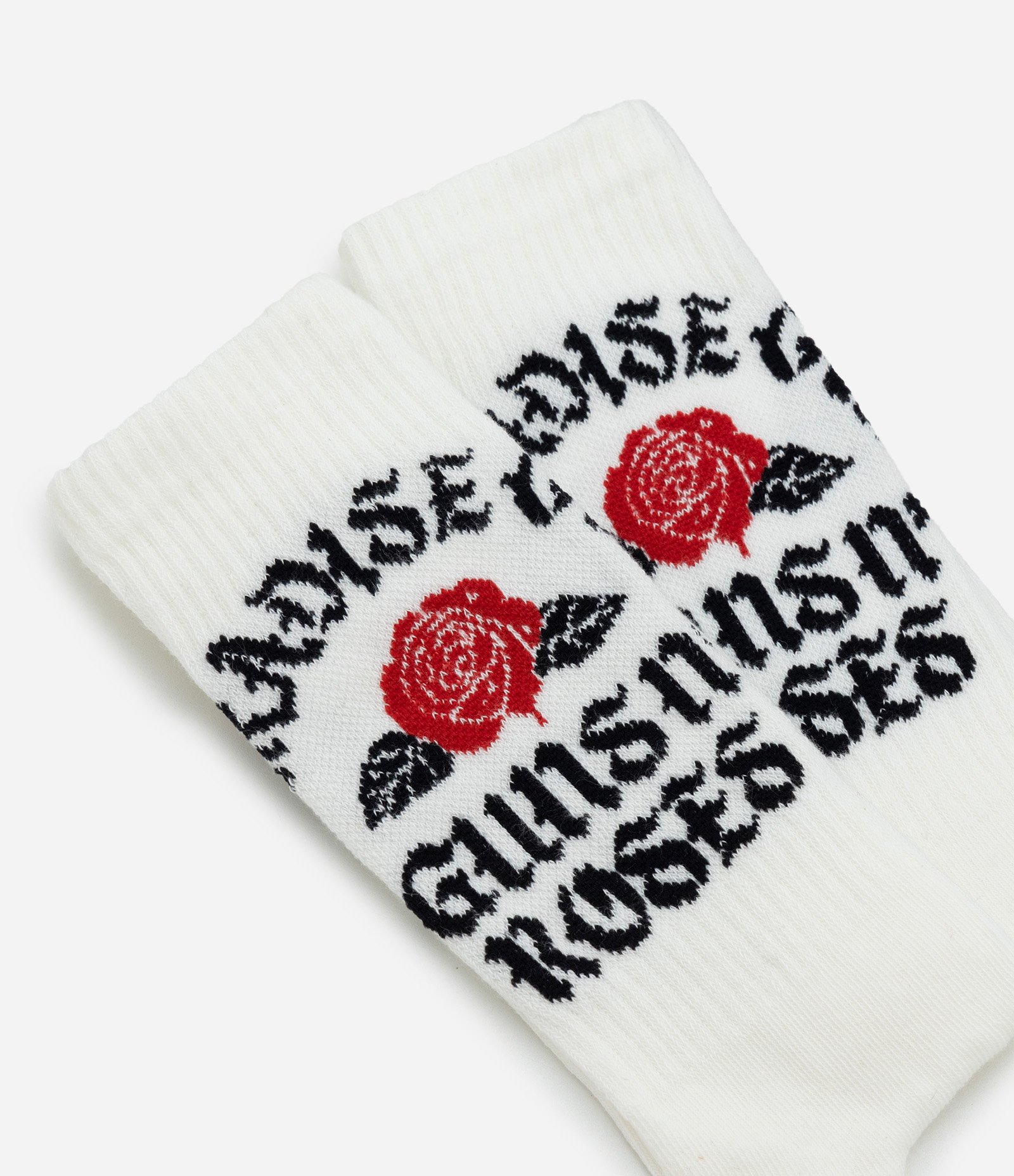 Meia Cano Longo em Algodão com Estampa do Guns Branco 4