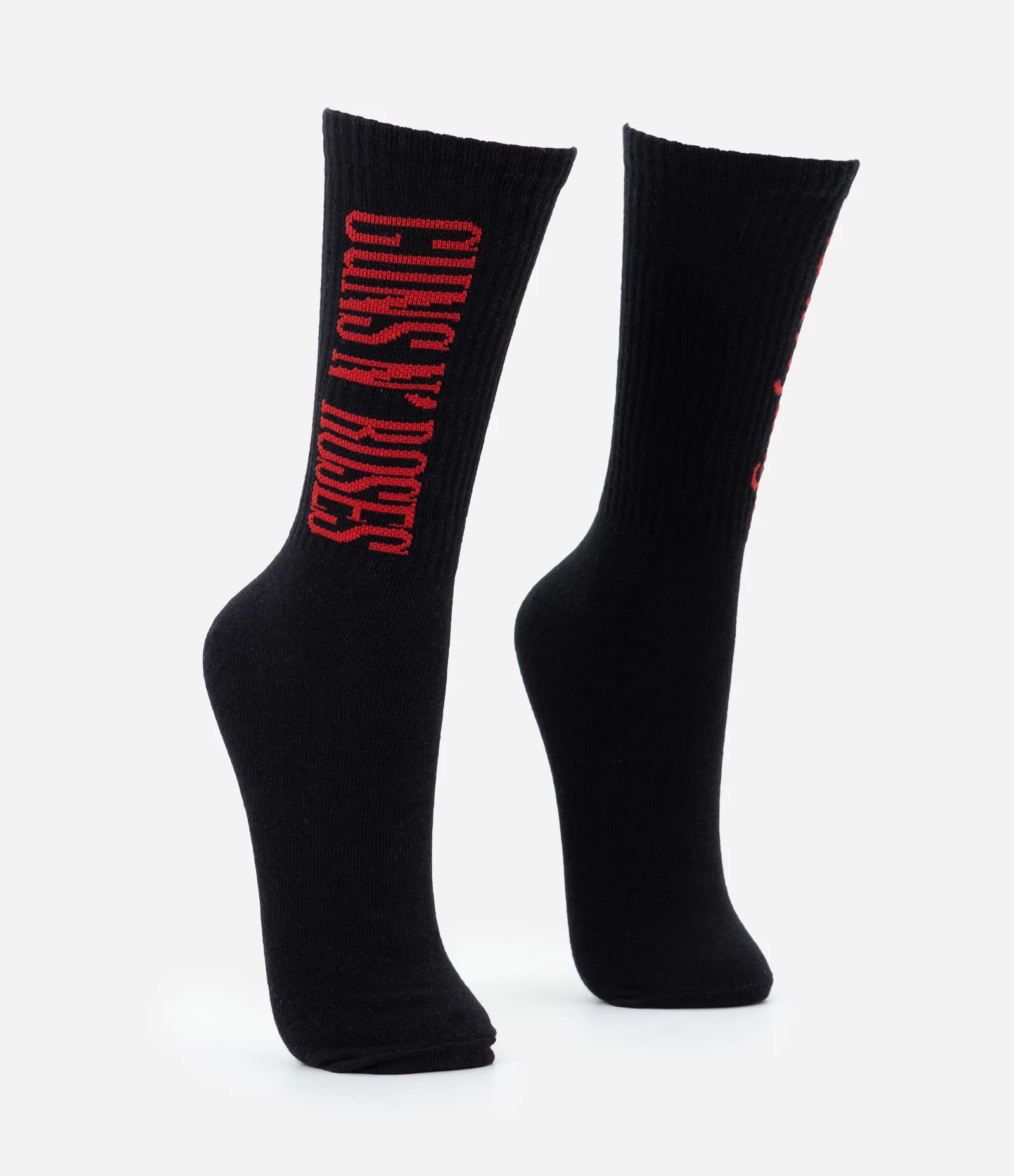 Meia Cano Longo em Algodão Welcome To The Jungle Guns Preto 2