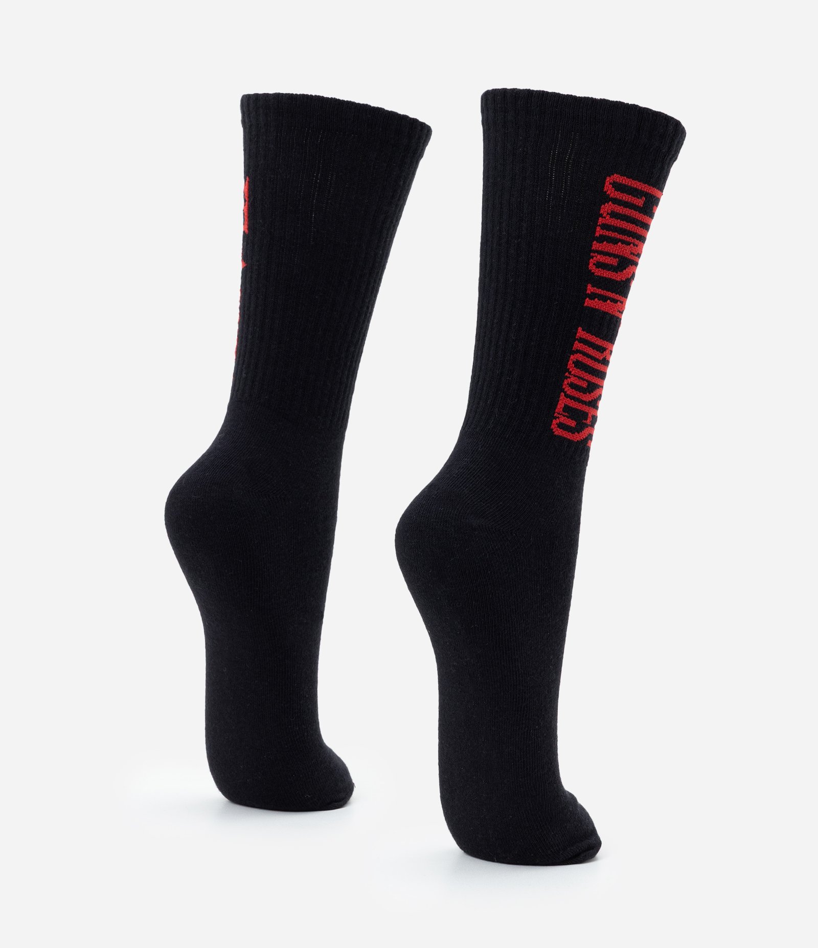 Meia Cano Longo em Algodão Welcome To The Jungle Guns Preto 3