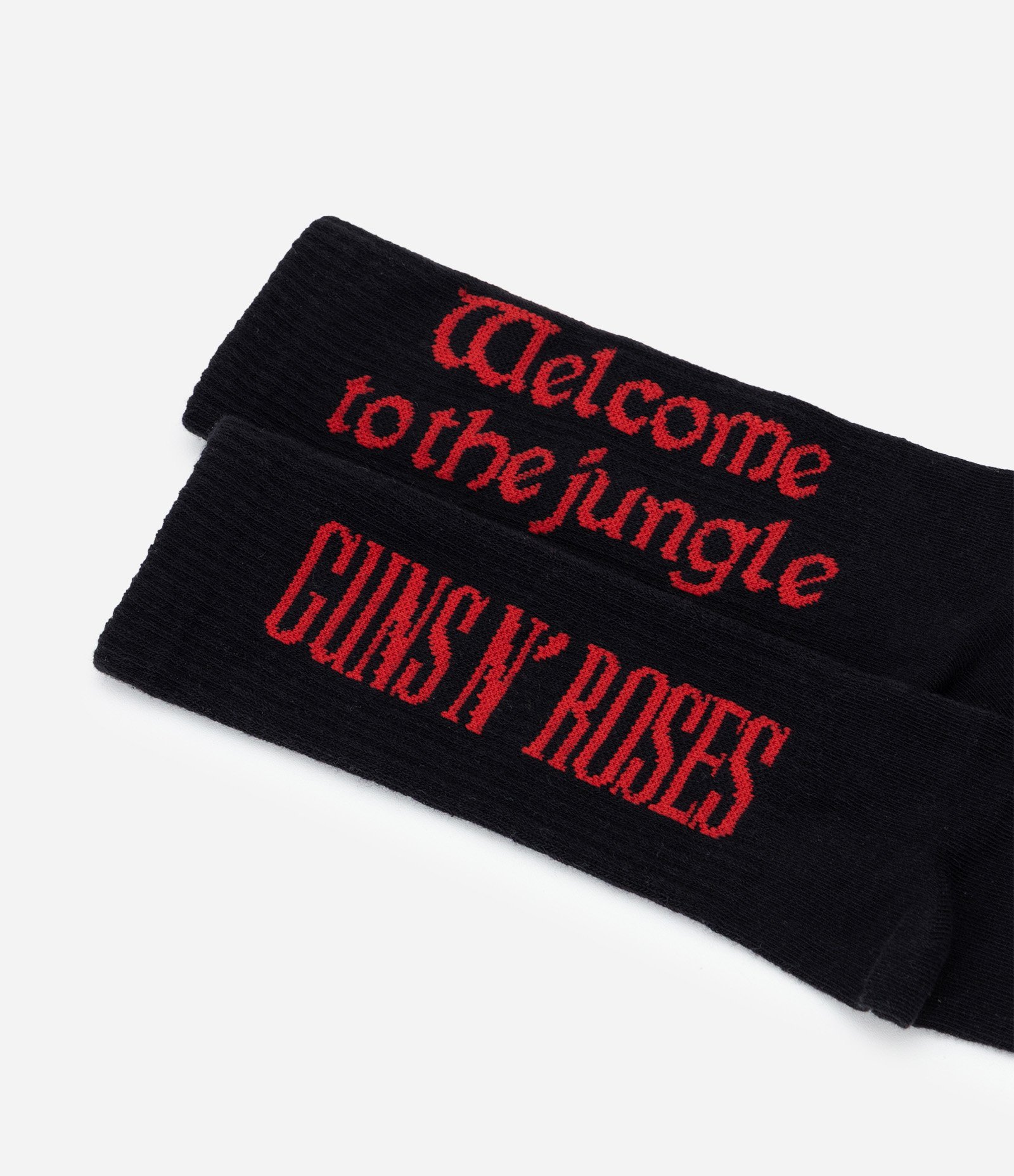 Meia Cano Longo em Algodão Welcome To The Jungle Guns Preto 4
