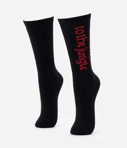 Meia Cano Longo em Algodão Welcome To The Jungle Guns