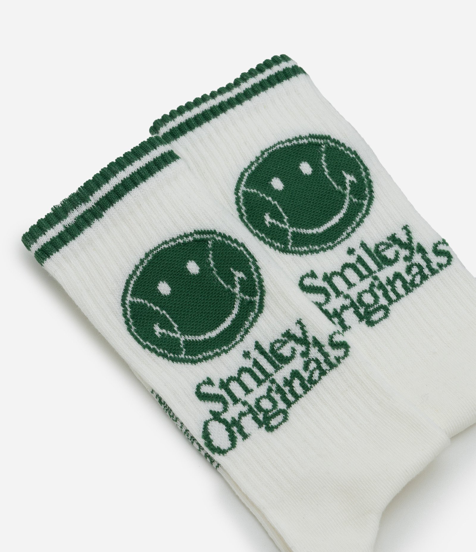 Meia Cano Alto em Algodão com Estampa Smiley Branco 4