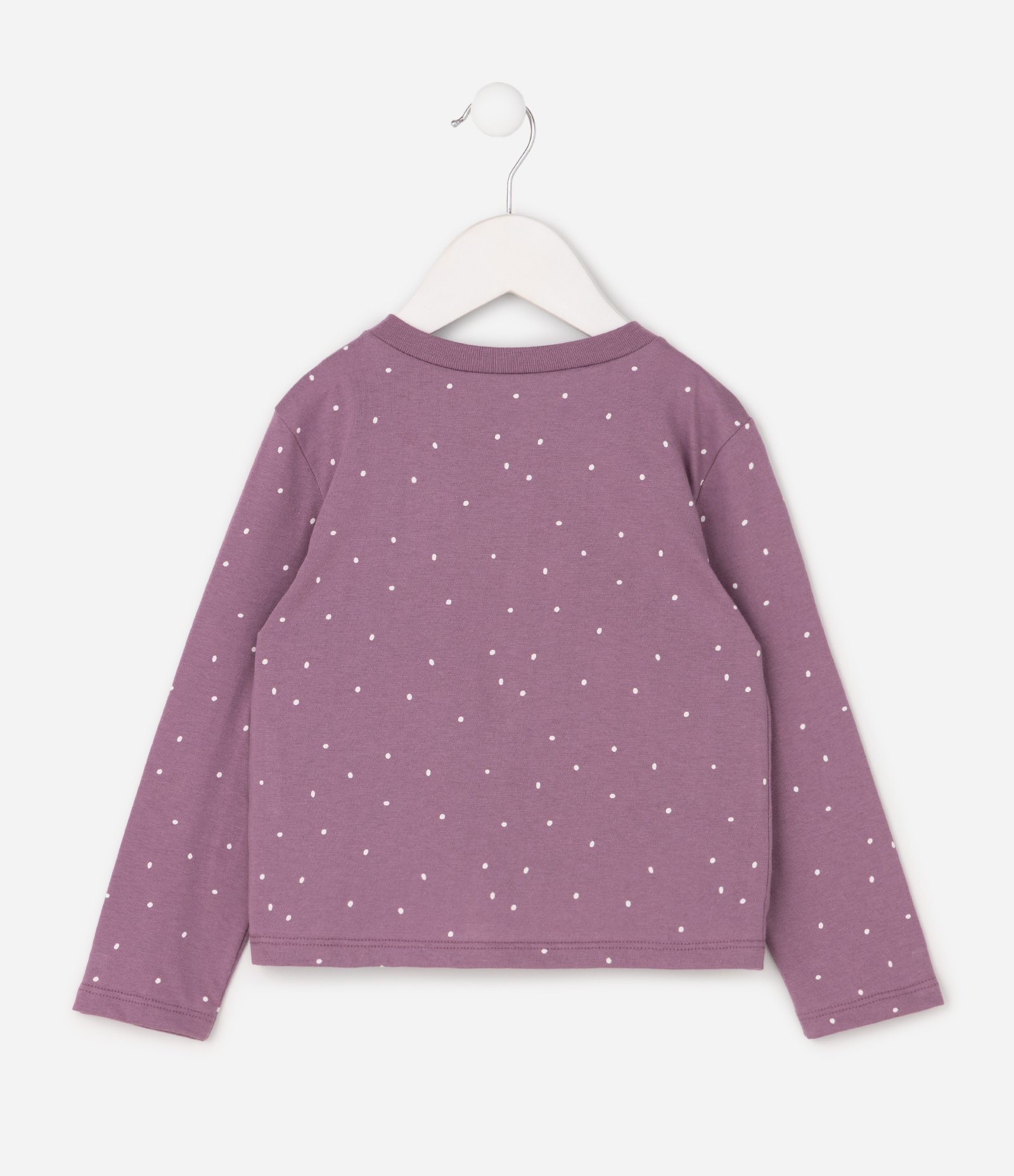 Camiseta Manga Longa com Ícones de Urso - Tam 1 a 6 Anos Roxo 2