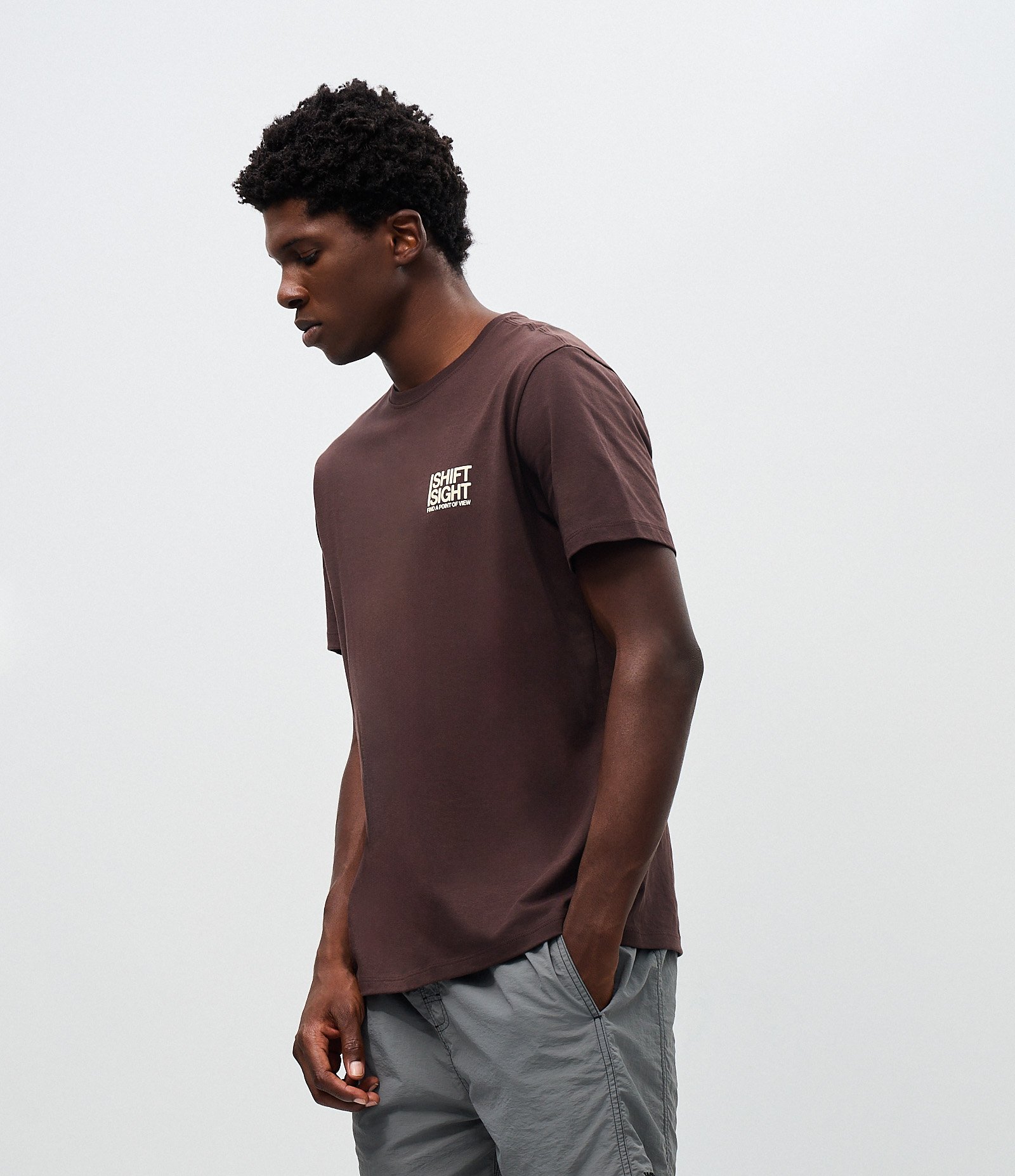 Camiseta Comfort em Algodão Peruano com Estampa Mapa Marrom 3