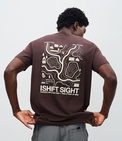 Camiseta Comfort em Algodão Peruano com Estampa Mapa