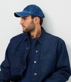 Boné Jeans Azul em Sarja