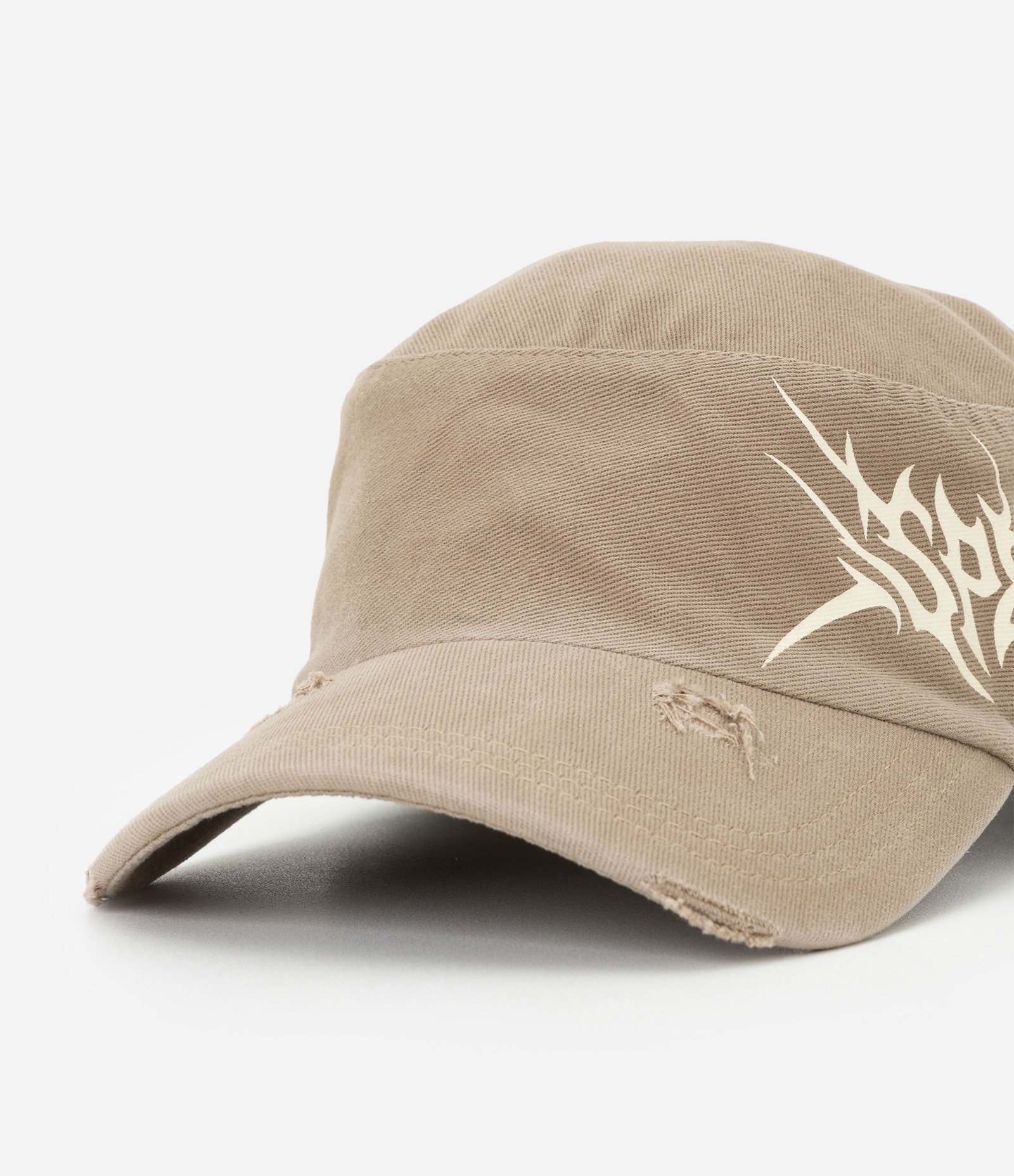 Boné Militar em Sarja com Silk Tribal Marrom 5