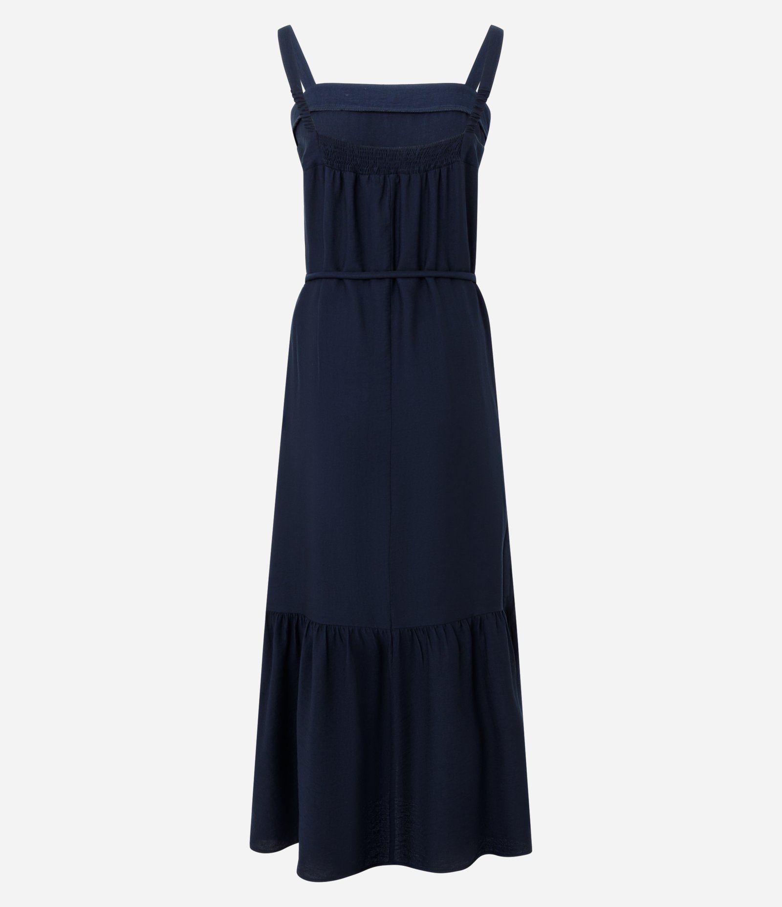 Vestido Midi em Viscose com Cordão para Amarração Azul 6