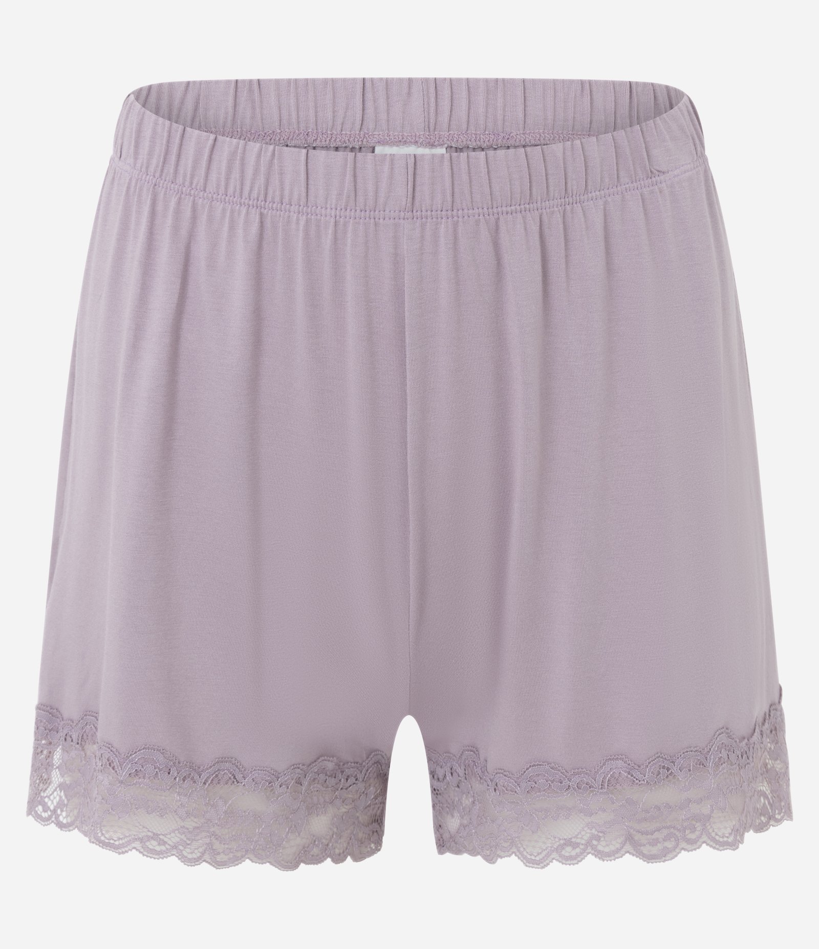 Pijama Curto em Viscolycra com Aplicação de Renda Roxo 8