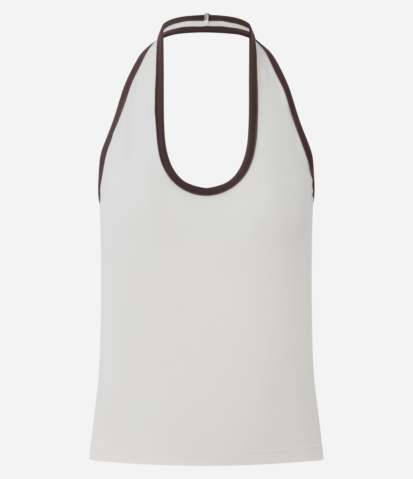 Blusa Frente Única em Ponto Roma com Contraste Off White 1