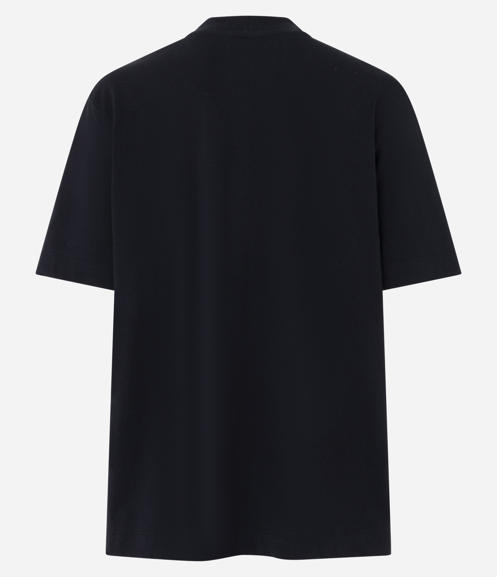 Camiseta em Algodão com Aviamento e Fenda na Lateral Preto 3