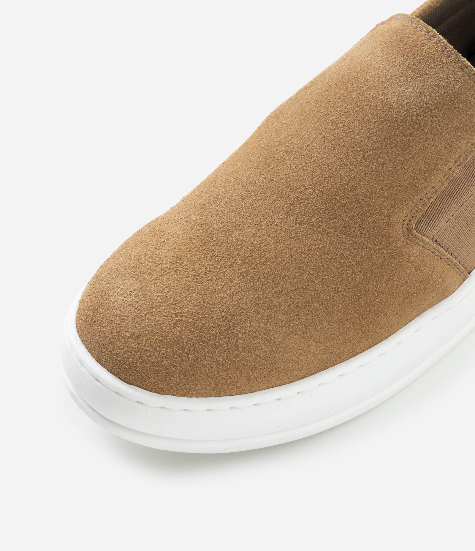 Tênis Masculino Slip On em Camurça Bege 4