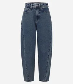 Calça Balloon em Jeans com Cintura Alta