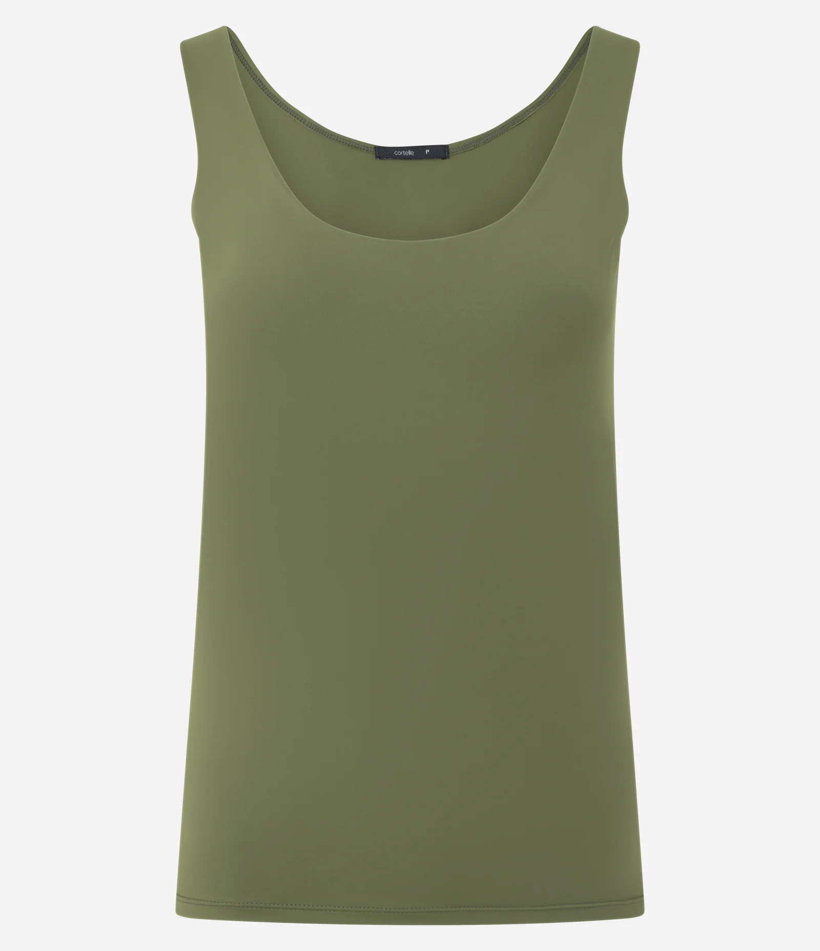 Blusa em Poliamida com Decote U e Alça Larga Verde 1