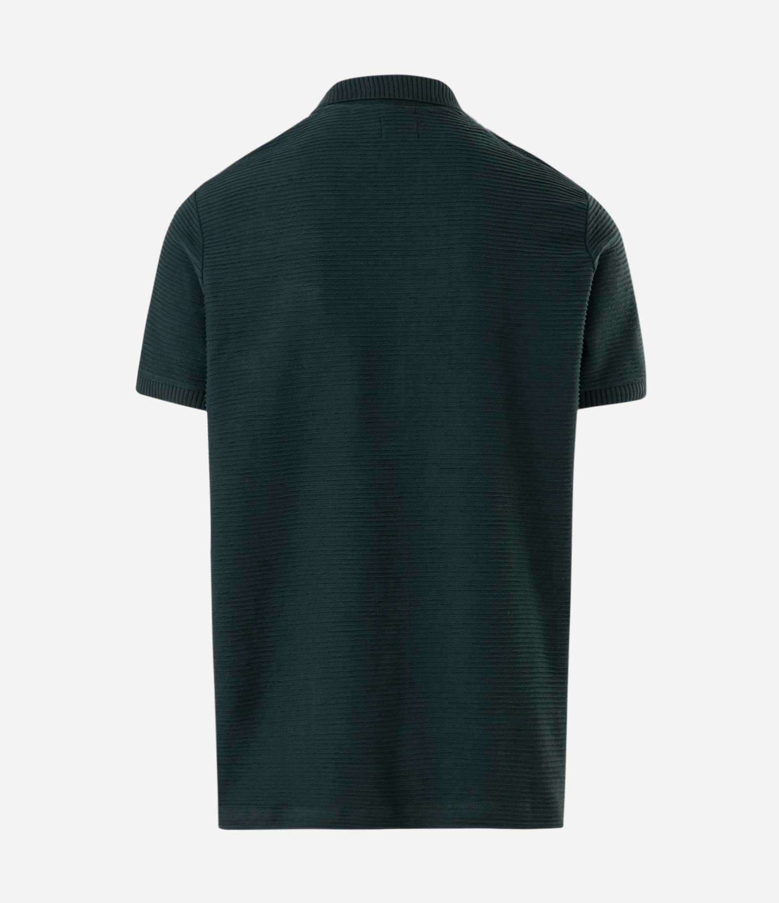 Polo Manga Curta Tricô Canelado com Zíper Verde 2