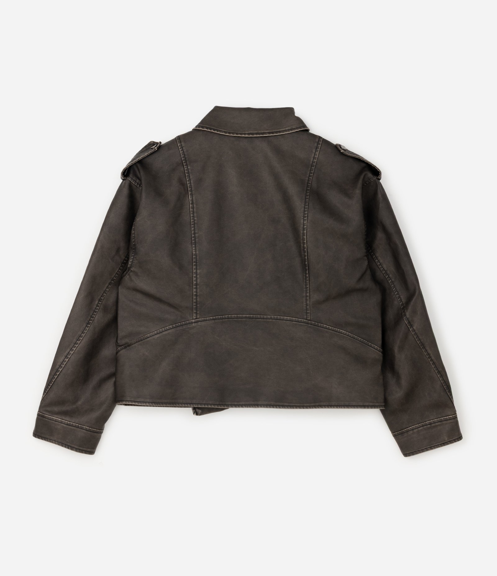 Jaqueta PU Biker Oversized Curve & Plus Size Preto 7