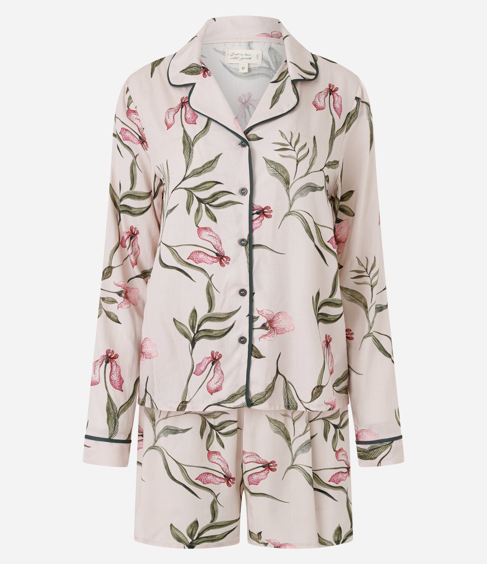 Pijama Curto Americano em Viscose com Estampa Floral Rosa 5