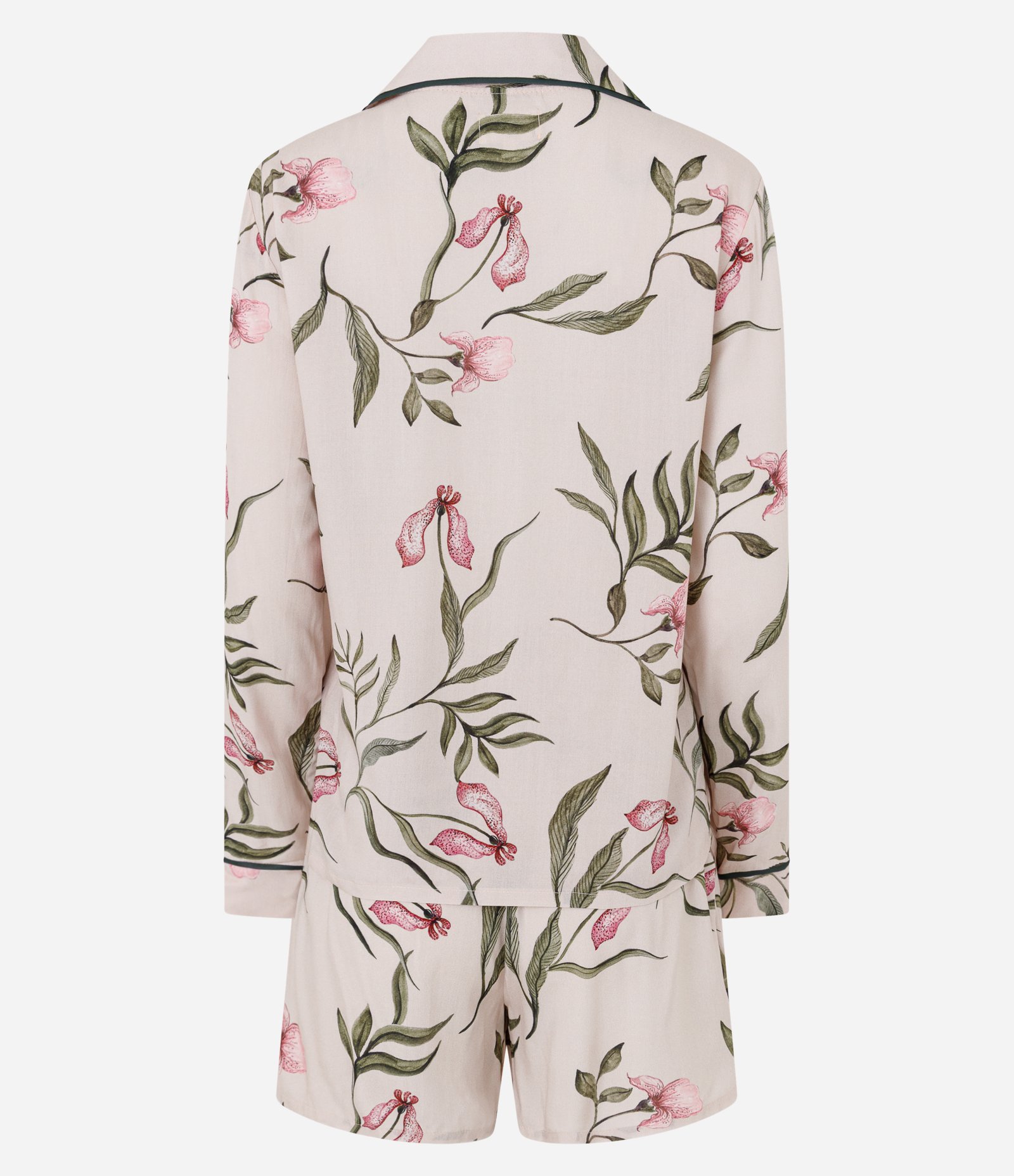 Pijama Curto Americano em Viscose com Estampa Floral Rosa 7