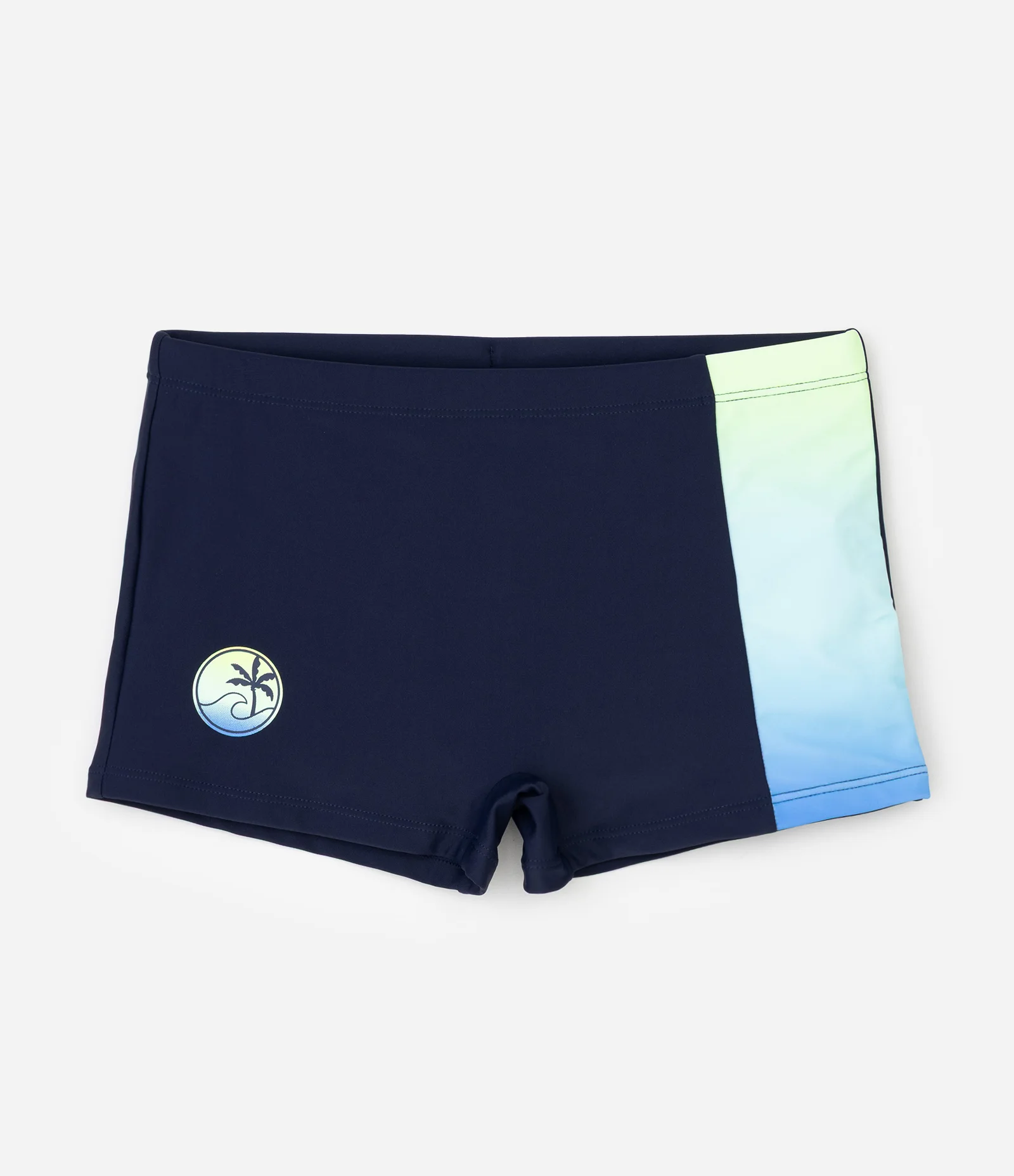 Sunga Infantil Accessories Fit Boxer com Recorte Degradê e Patch Emborrachado Tam 5 a 14 Anos Azul 1