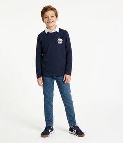 Camiseta Infantil com Estampa Basquete – Tam 5 a 16 Anos