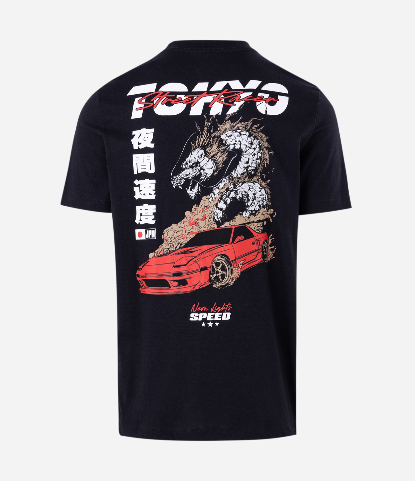 Camiseta Comfort Manga Curta em Algodão com Estampa Drift Tokyo Preto 6