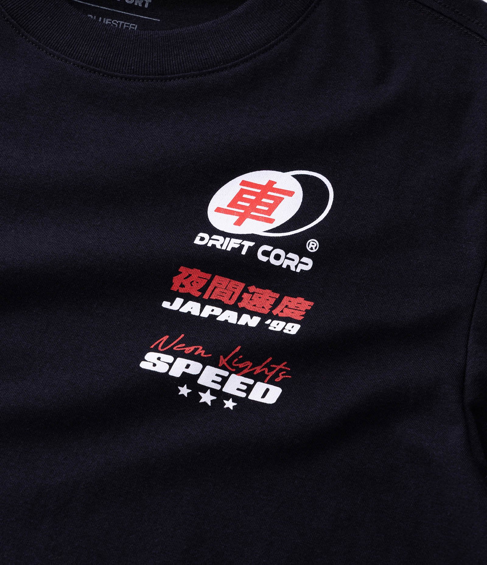 Camiseta Comfort Manga Curta em Algodão com Estampa Drift Tokyo Preto 8