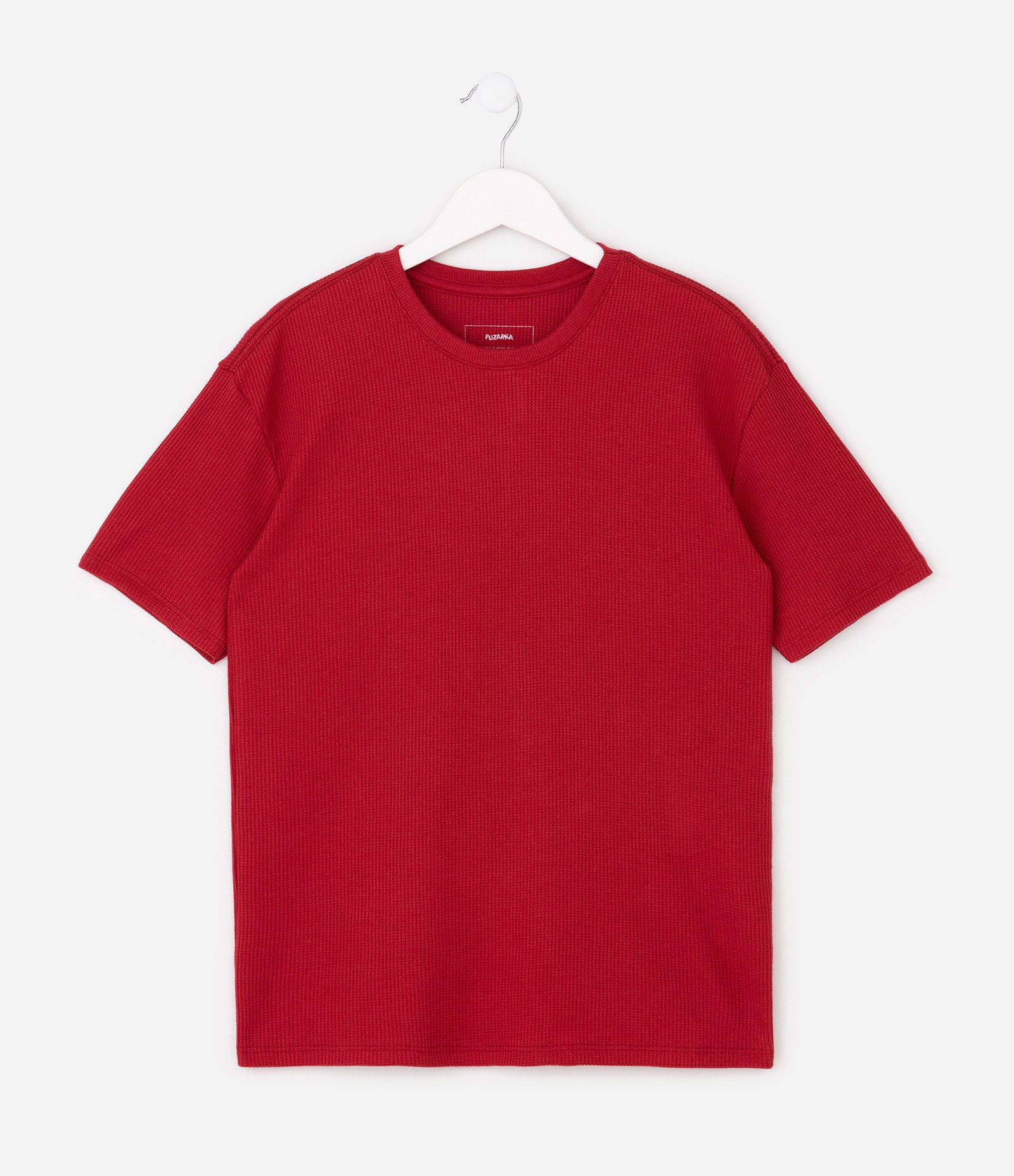 Camiseta Infantil Em Algodão Texturizada – Tam 5 A 14 Anos Vermelho 1