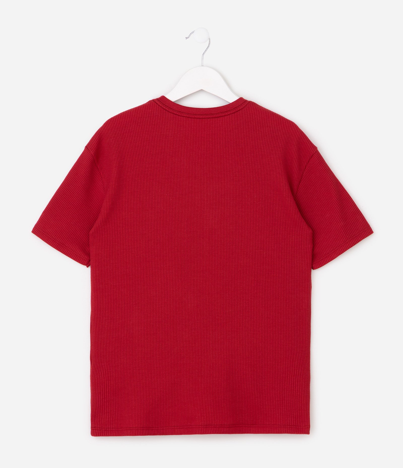 Camiseta Infantil Em Algodão Texturizada – Tam 5 A 14 Anos Vermelho 2