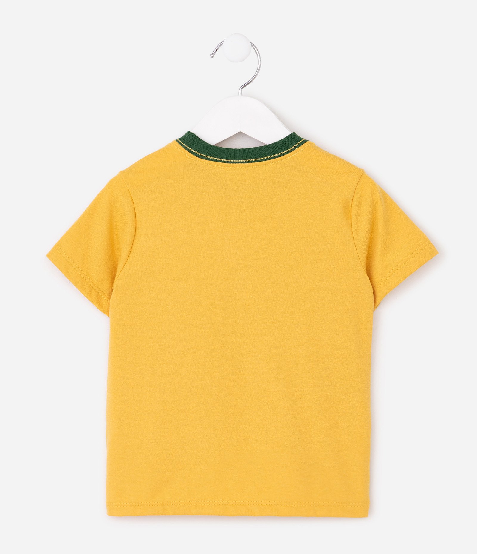 Camiseta Infantil Esportiva com Estampa Brasil Copa – Tam 1 a 6 Anos Amarelo 3