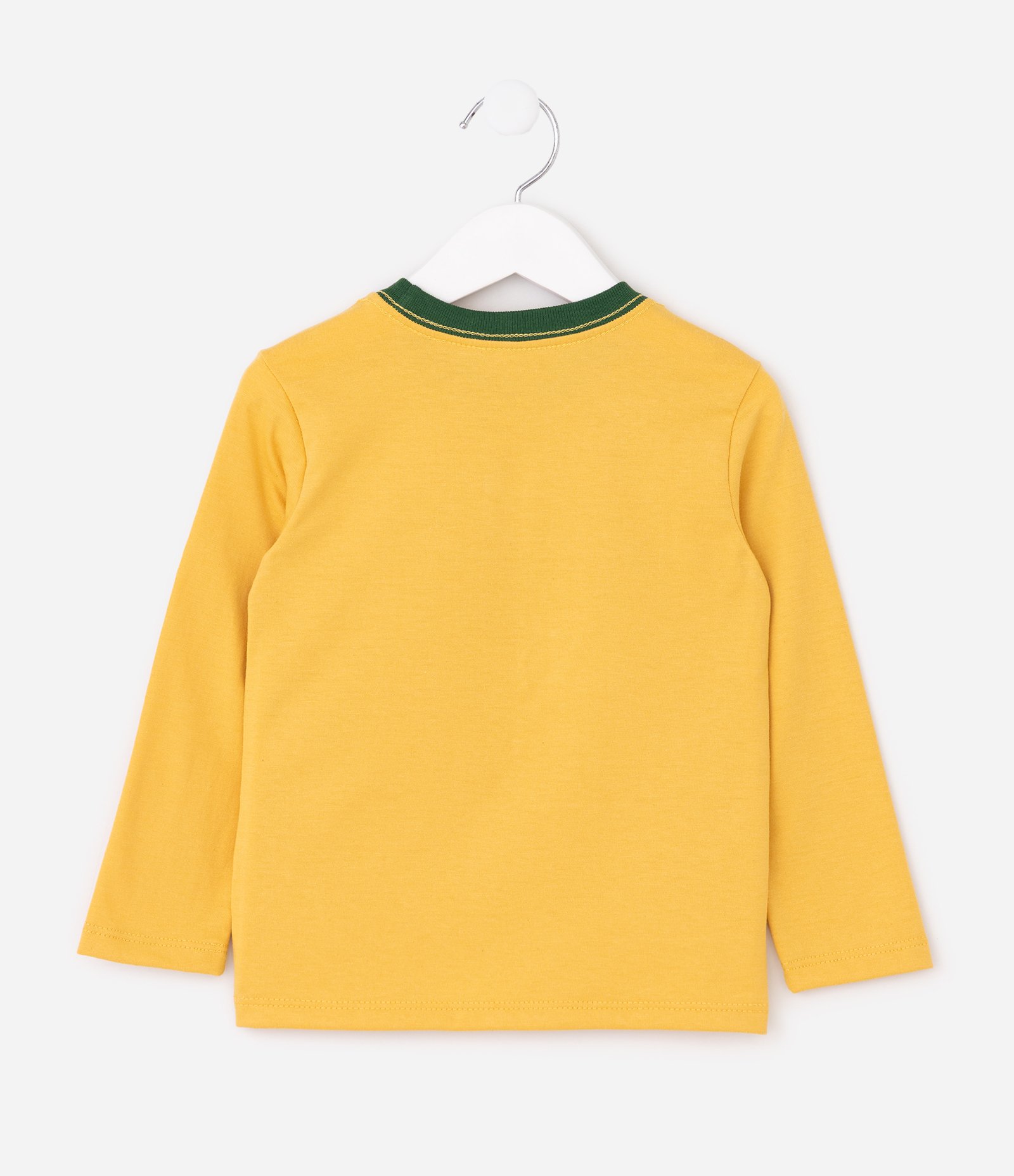Camiseta Infantil Manga Longa Esportiva Brasil – Tam 1 a 6 Anos Amarelo 3