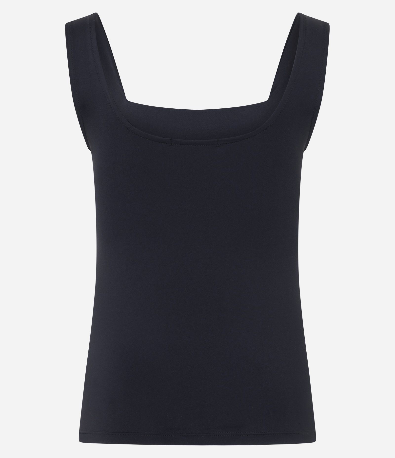 Blusa Básica em Poliamida com Decote Quadrado Preto 2