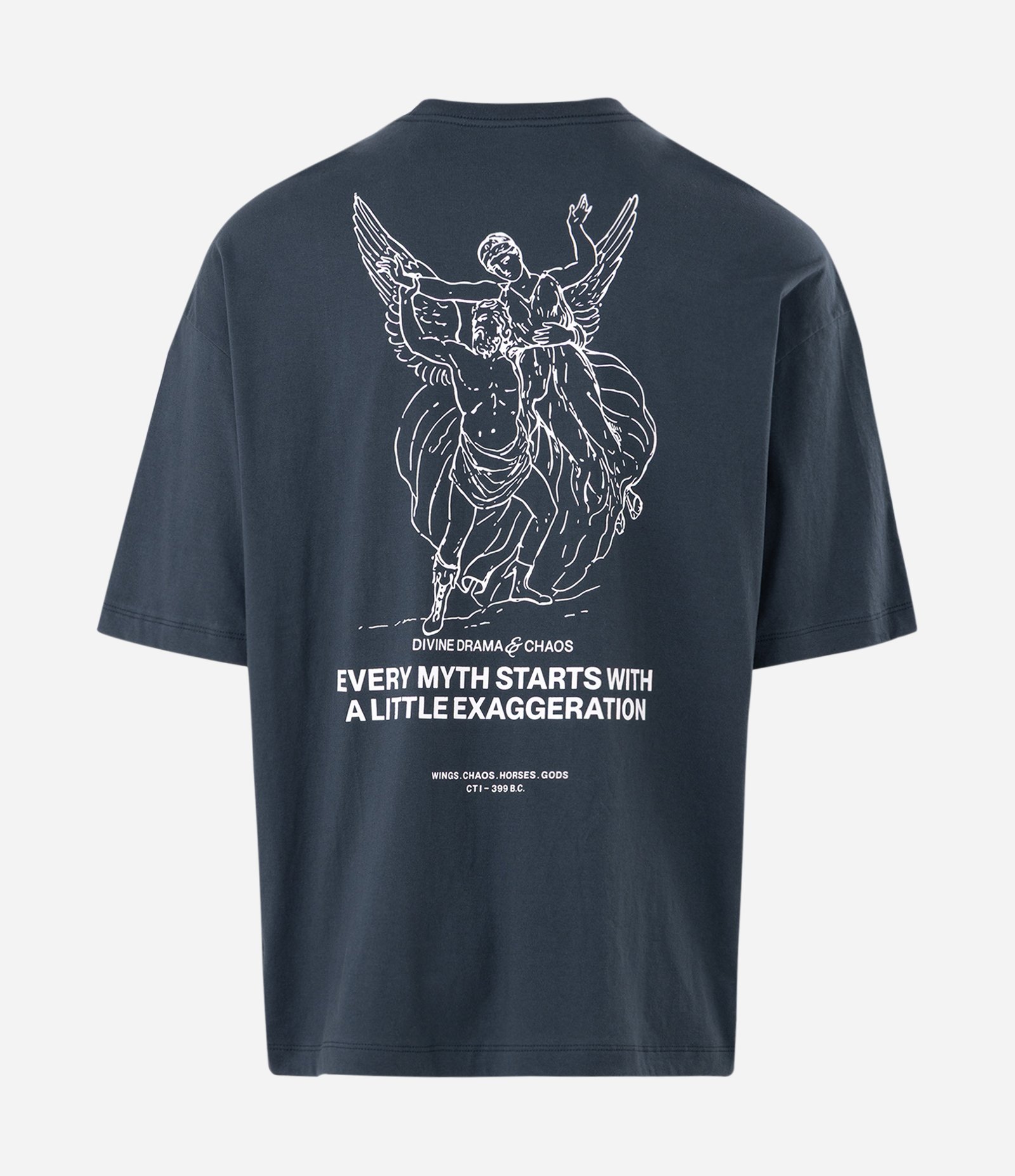 Camiseta Oversized Artsy Anjos Gregos Azul 2