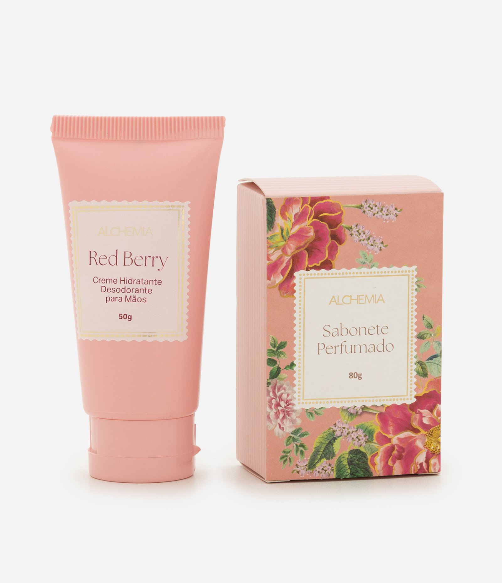 Kit Alchemia Red Berry com Sabonete Perfumado e Creme Hidratante KIT 3