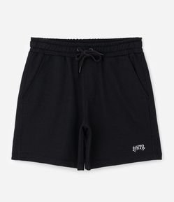 Bermuda Moletinho Regular com Estampa FAITH