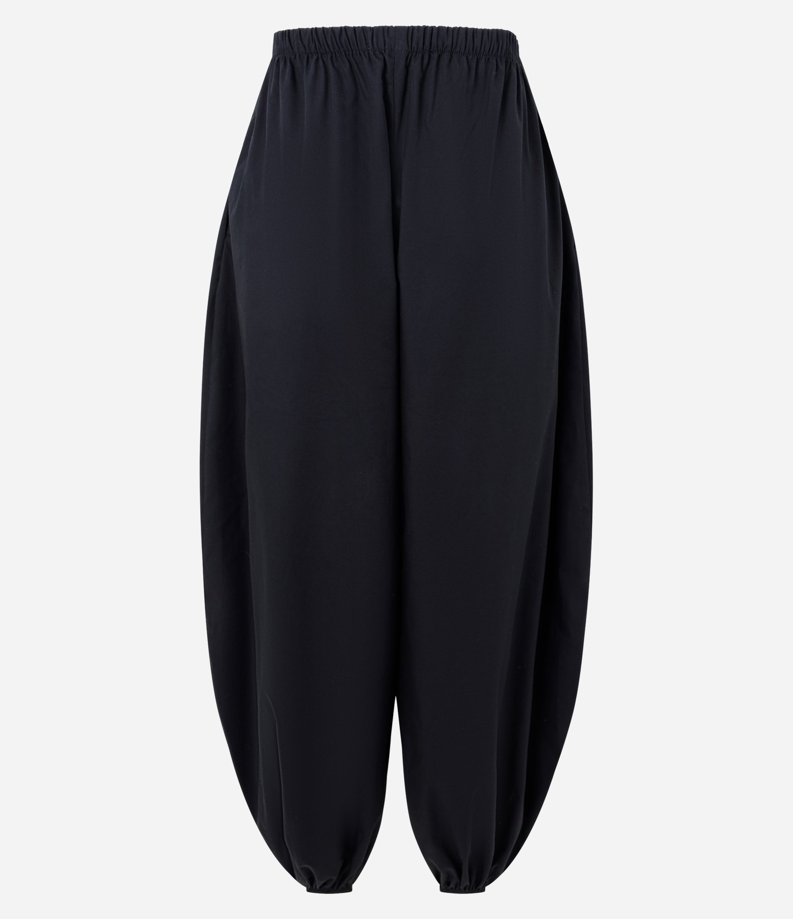 Calça Balloon em Tricoline com Elástico no Cós e Tornozelo Preto 2
