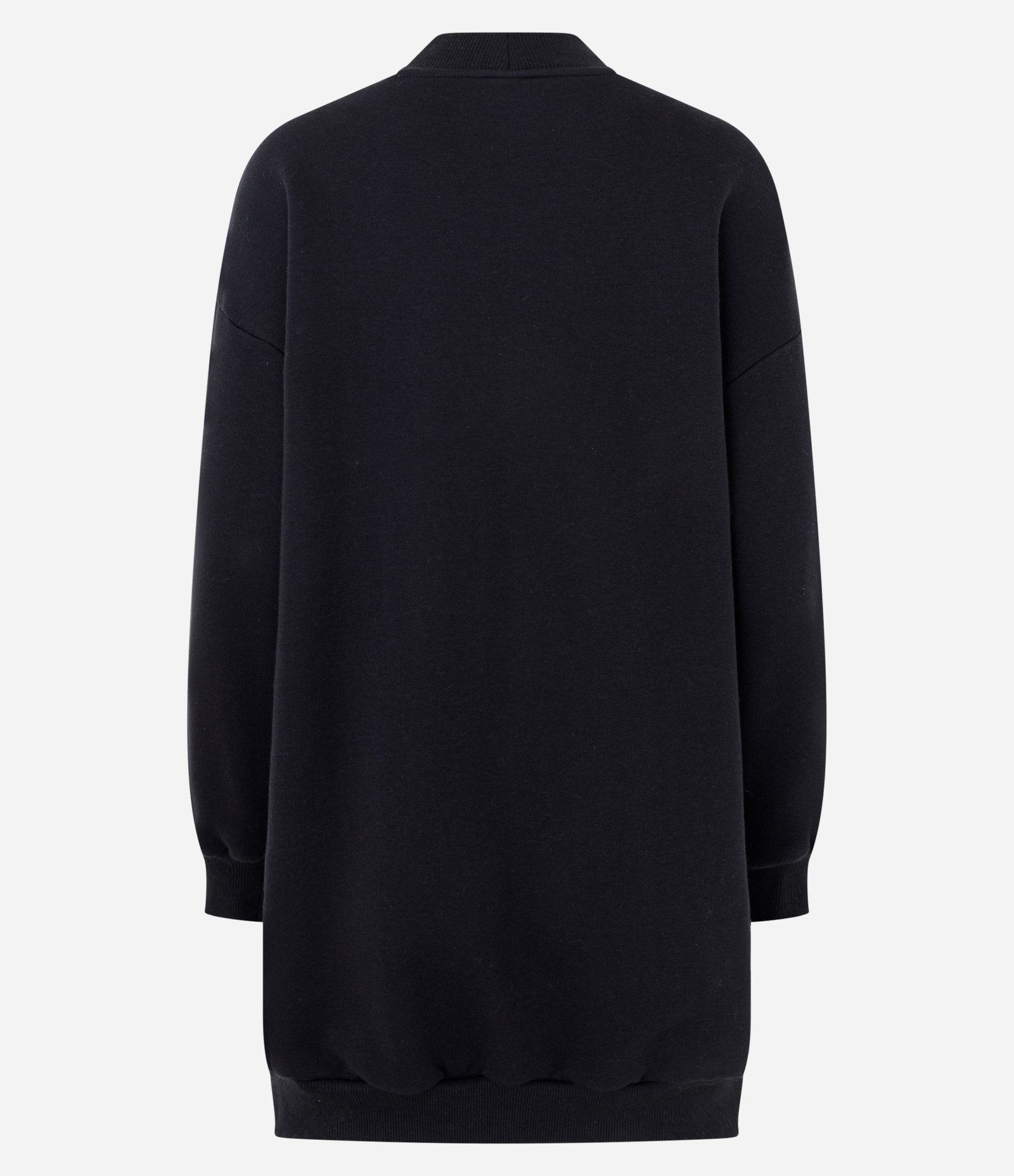 Vestido Curto em Moletom com Gola Alta Preto 6