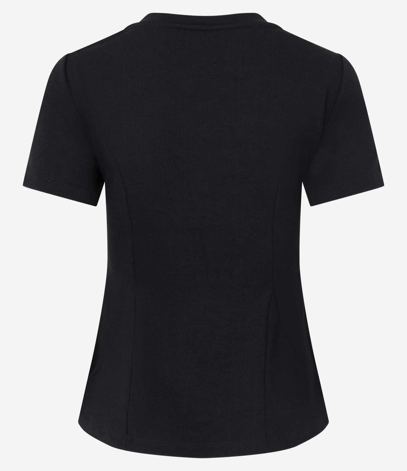 Blusa Peplum em Ponto Roma e Gola Redonda Preto 2