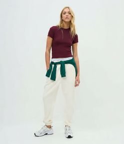 Blusa Justinha em Algodão com Mangas Curtas