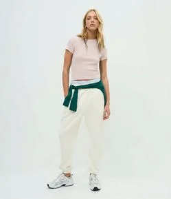 Blusa Justinha em Algodão com Mangas Curtas
