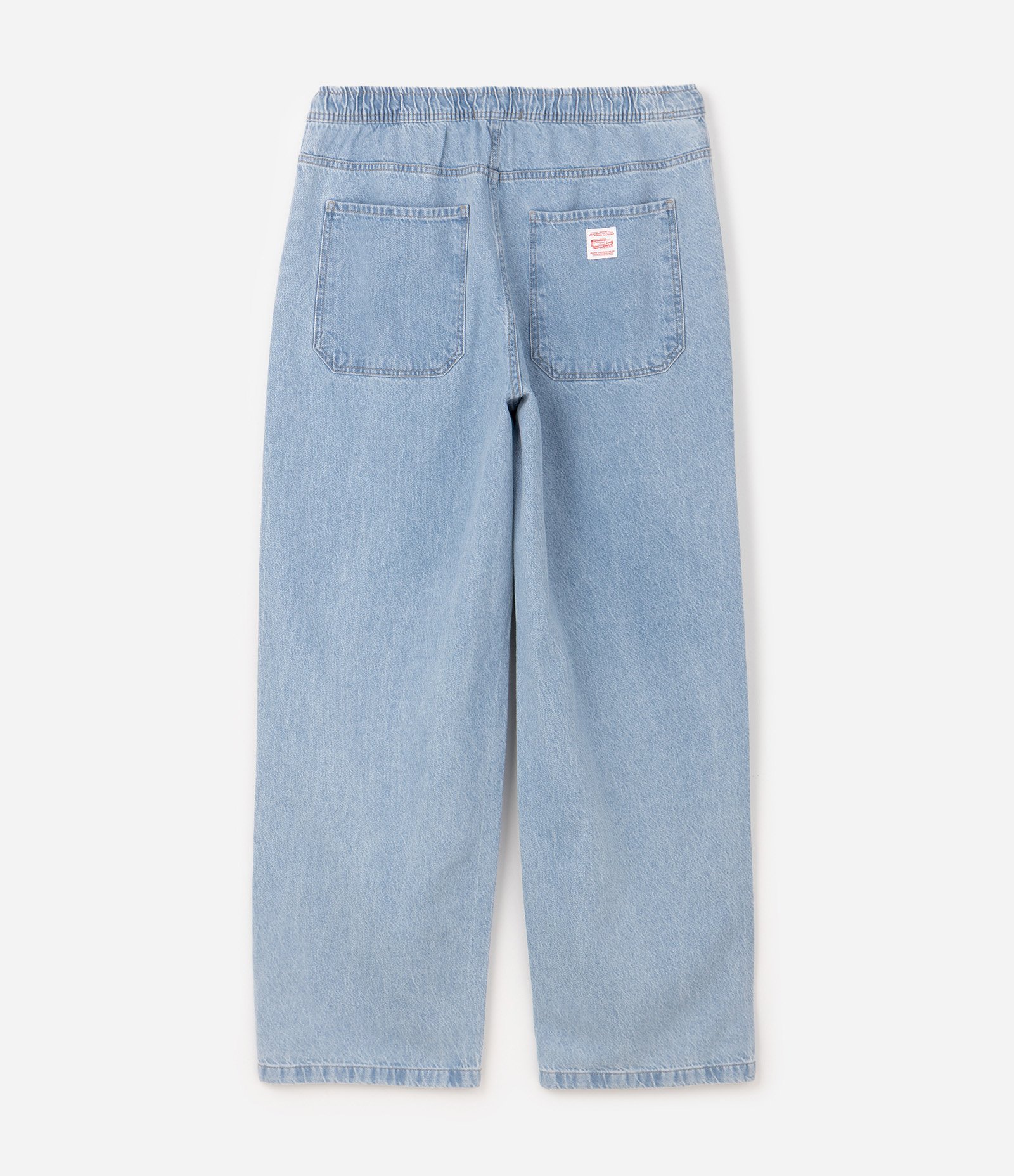Calça Jeans Baggy Relaxed com Cós Elástico Azul 5
