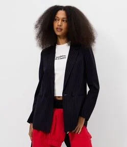 Blazer Risca de Giz em Ponto Roma