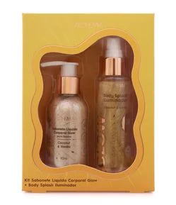 Kit Glow com Sabonete Liquido e Body Splash Iluminador Alchemia