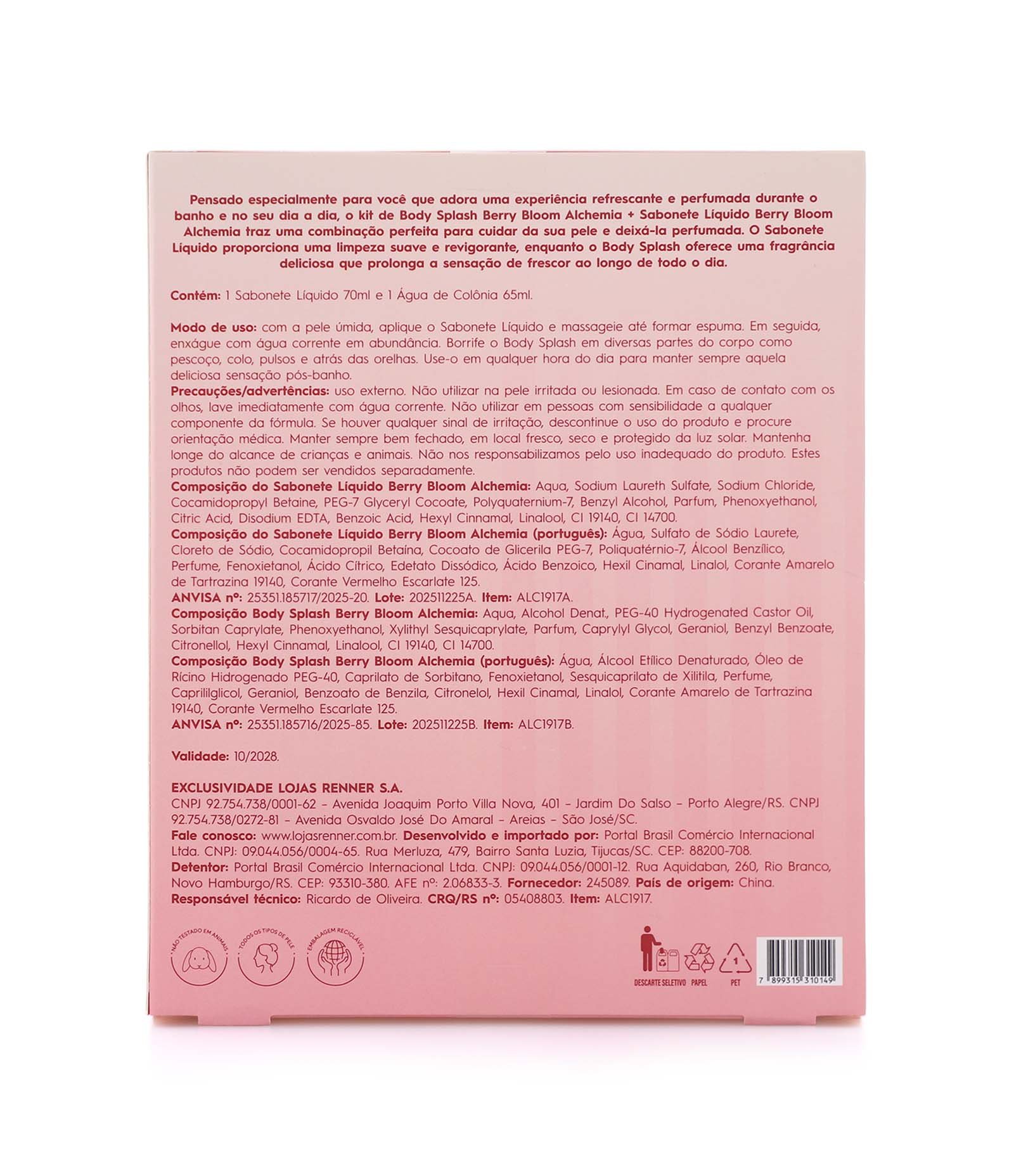 Kit Caixa Laco Maes 2026 com Sabote Liquido e Body Splash Alchemia KIT 3