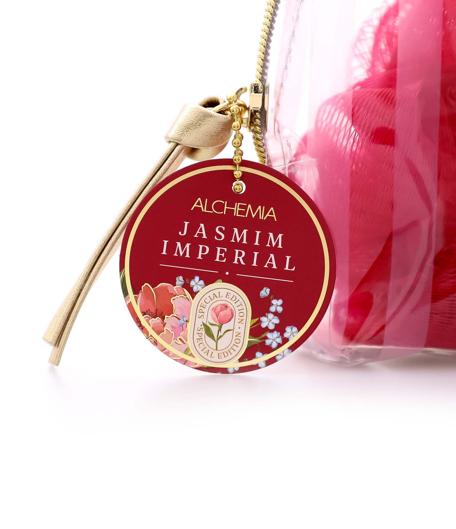 Kit Necessaire Mães 2026 com Sabonete Liquido com Body Splash e Esponja de Banho KIT 4