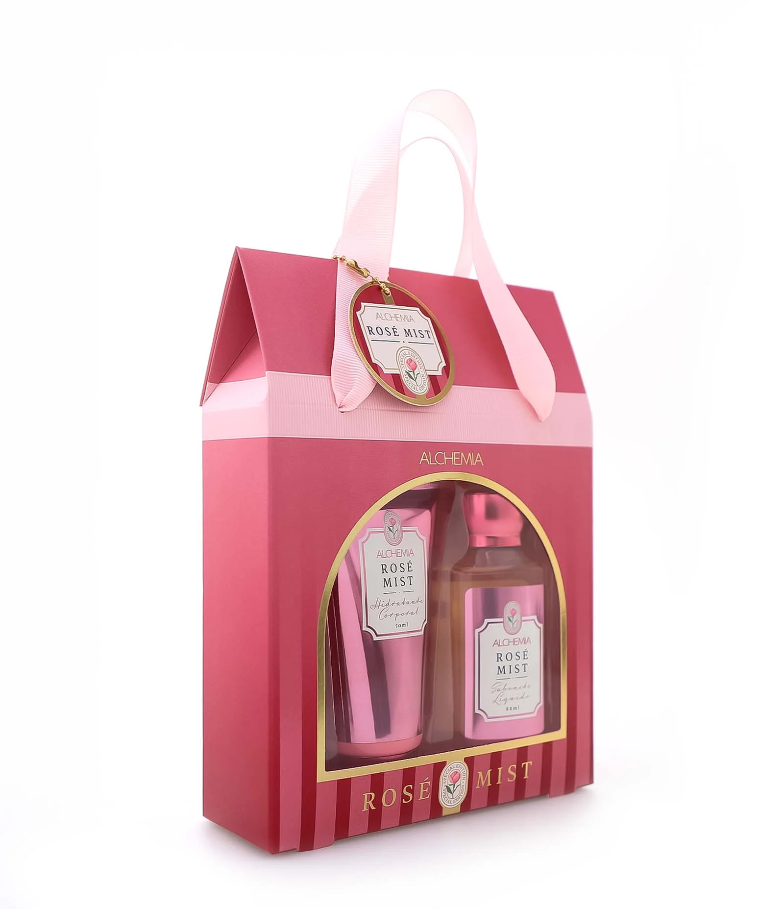 Kit Sacolinha Maes 2026 com Sabonete Liquido e Hidratante Alchemia KIT 2