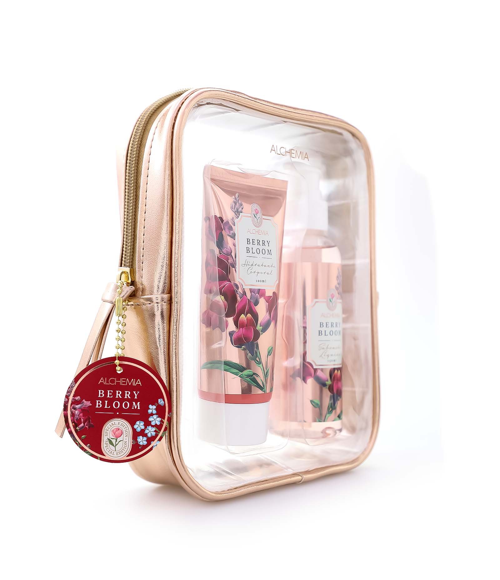 Kit Necessaire Retangular Mães 2026 com Sabonete Liquido e Hidratante KIT 2