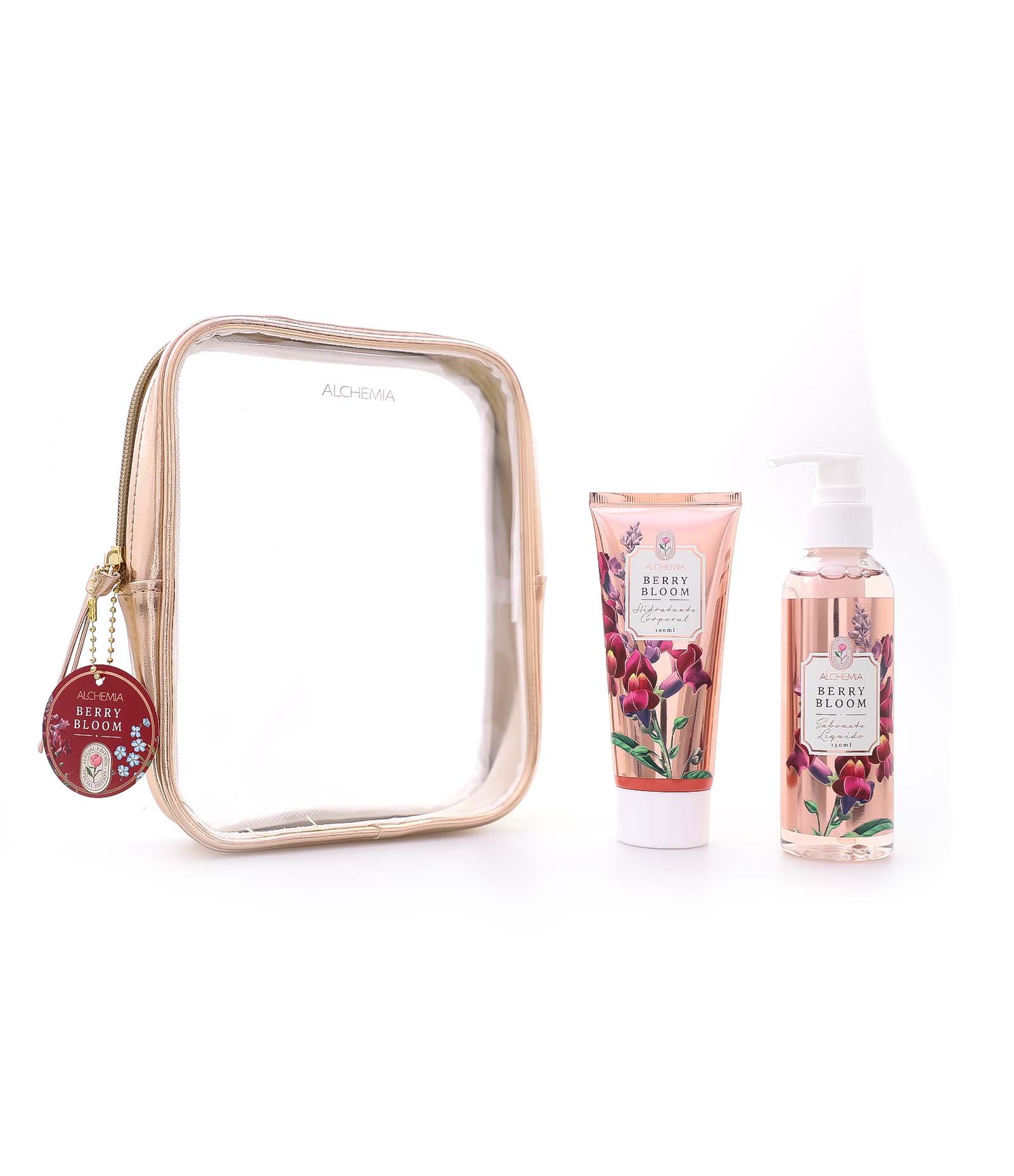 Kit Necessaire Retangular Mães 2026 com Sabonete Liquido e Hidratante KIT 5